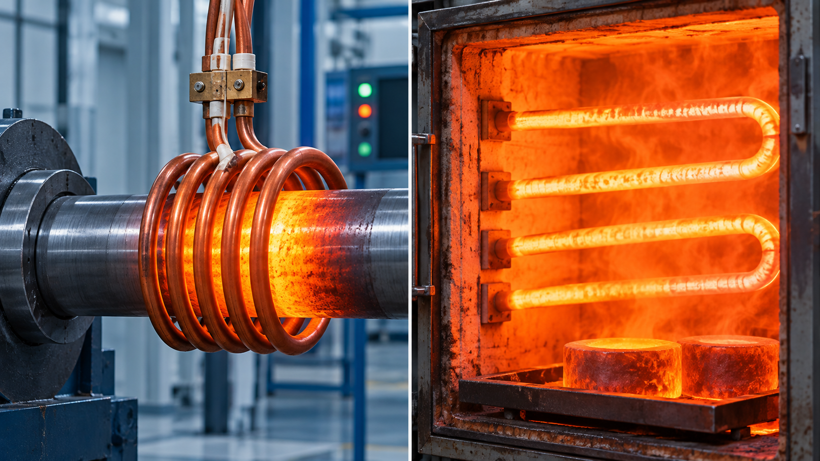 Induction heating vs resistance heating comparison of coil heating and furnace element heating
