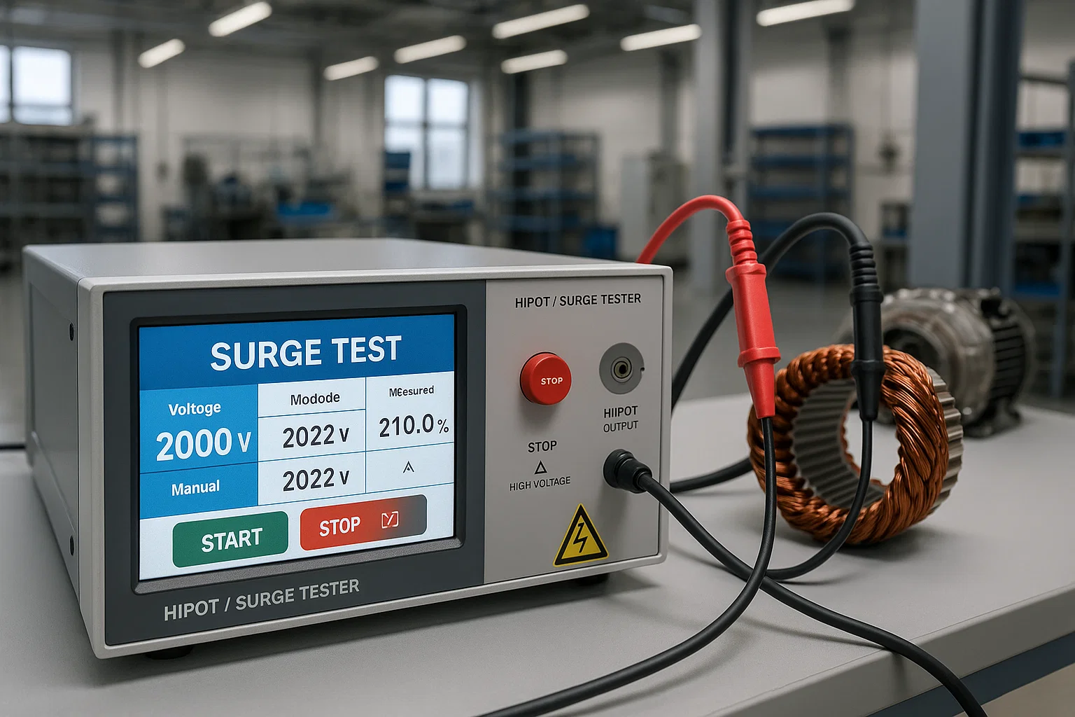 Hi-pot surge tester