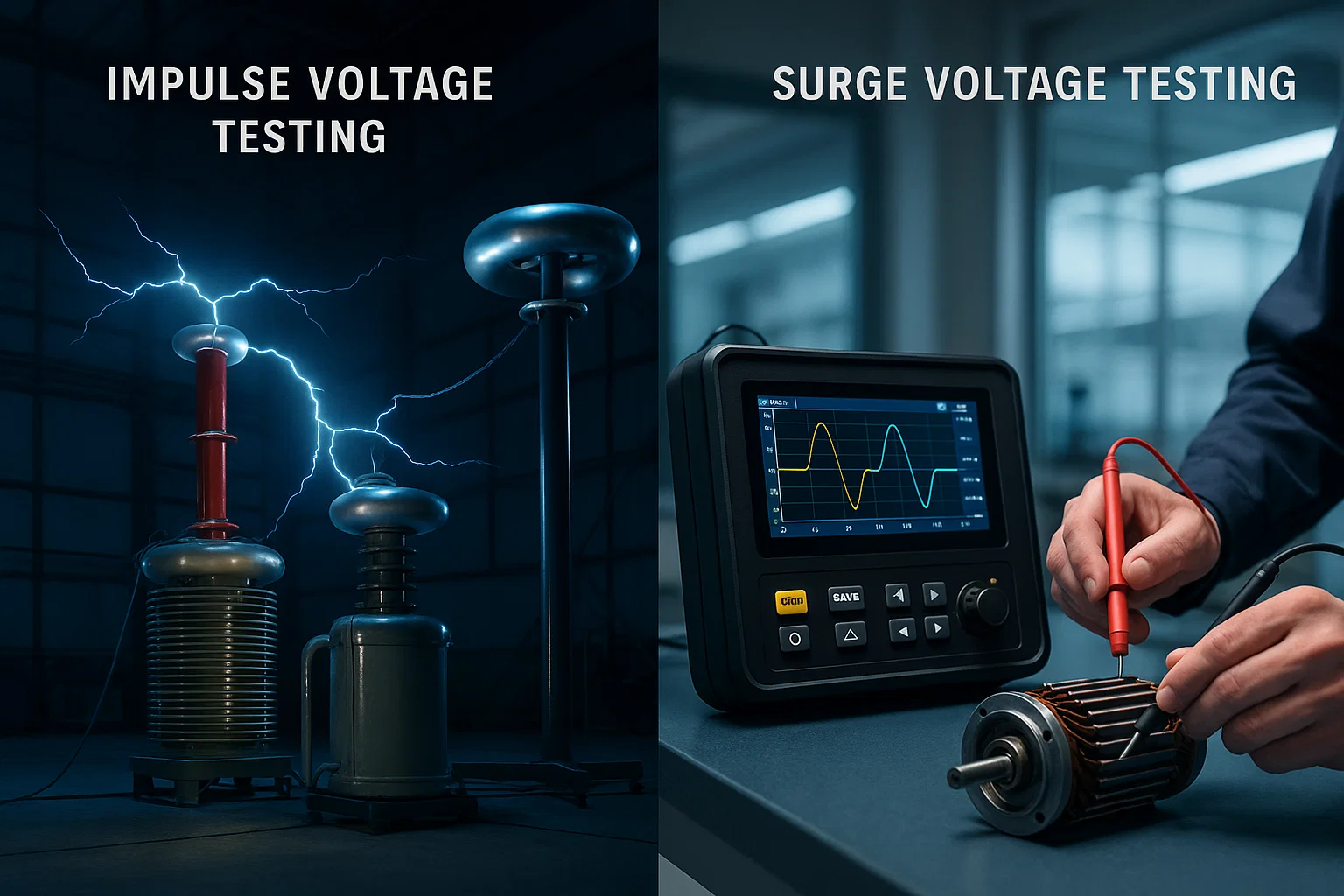 Difference Between Impulse Voltage and Surge Voltage Testing