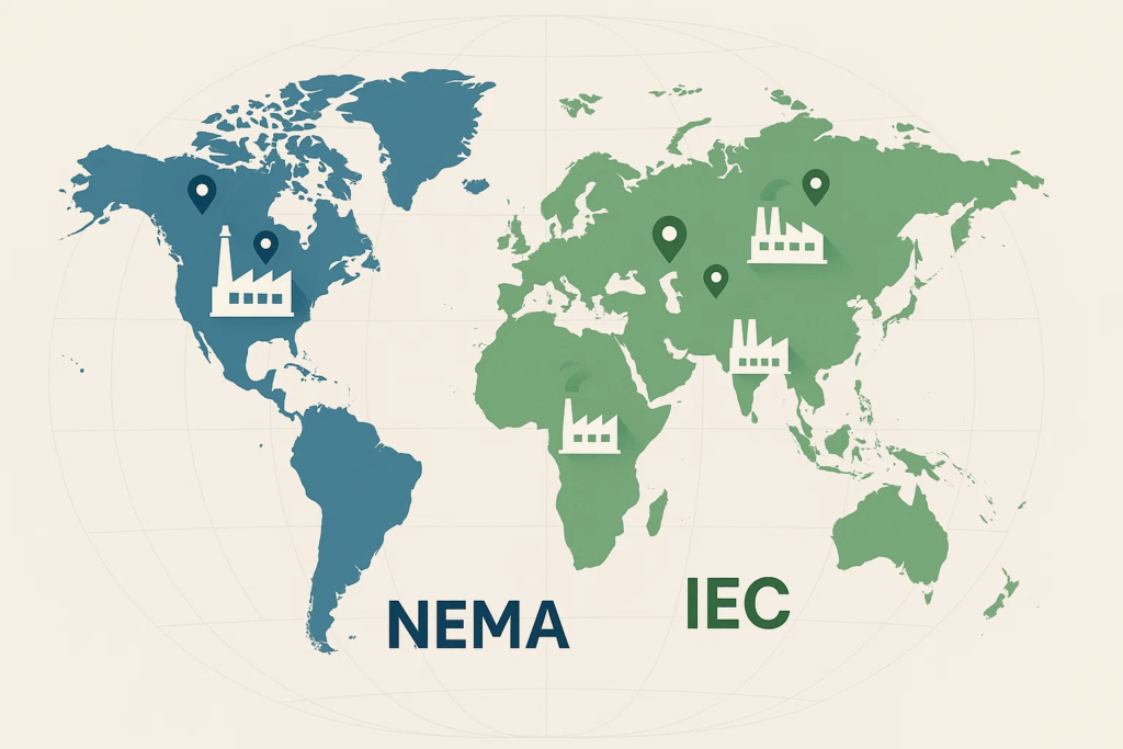 Geographic location significantly influences motor standard selection