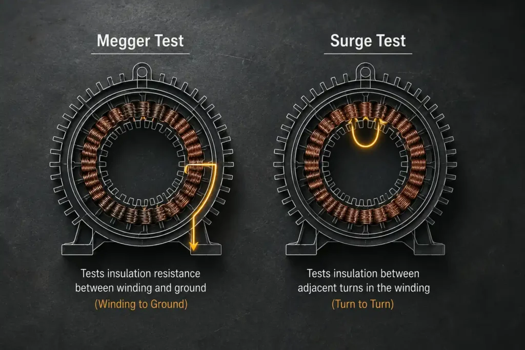 Surge Tester vs Megger Test comparison